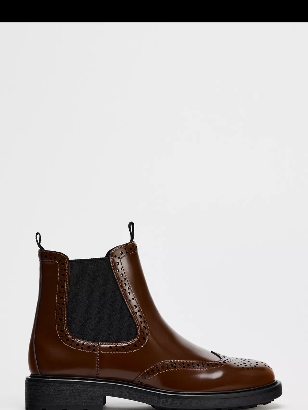Zara Flat Wingtip Boot